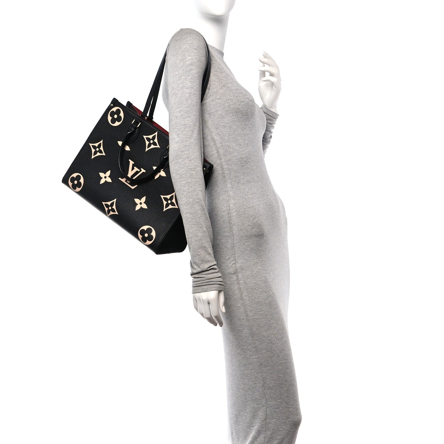 Louis Vuitton Empreinte Monogram Giant Onthego MM Black Beige 2 of 9