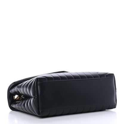 Saint Laurent Calfskin Y Quilted Monogram Medium Loulou Chain Satchel Black 3 of 4