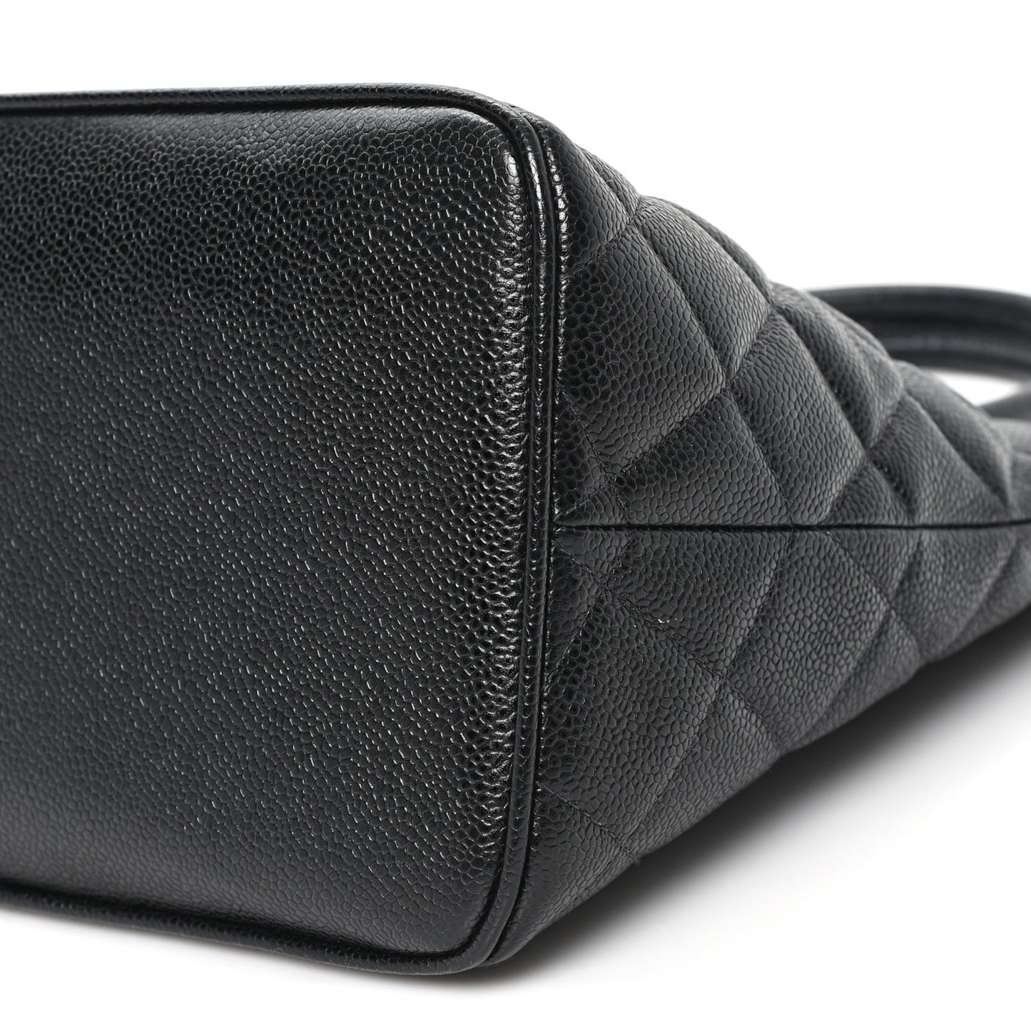 Caviar Quilted Medallion Tote Black