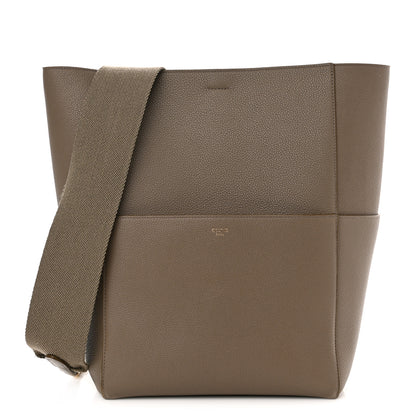 Celine Soft Grained Calfskin Sangle Bucket Bag Taupe 1 of 10