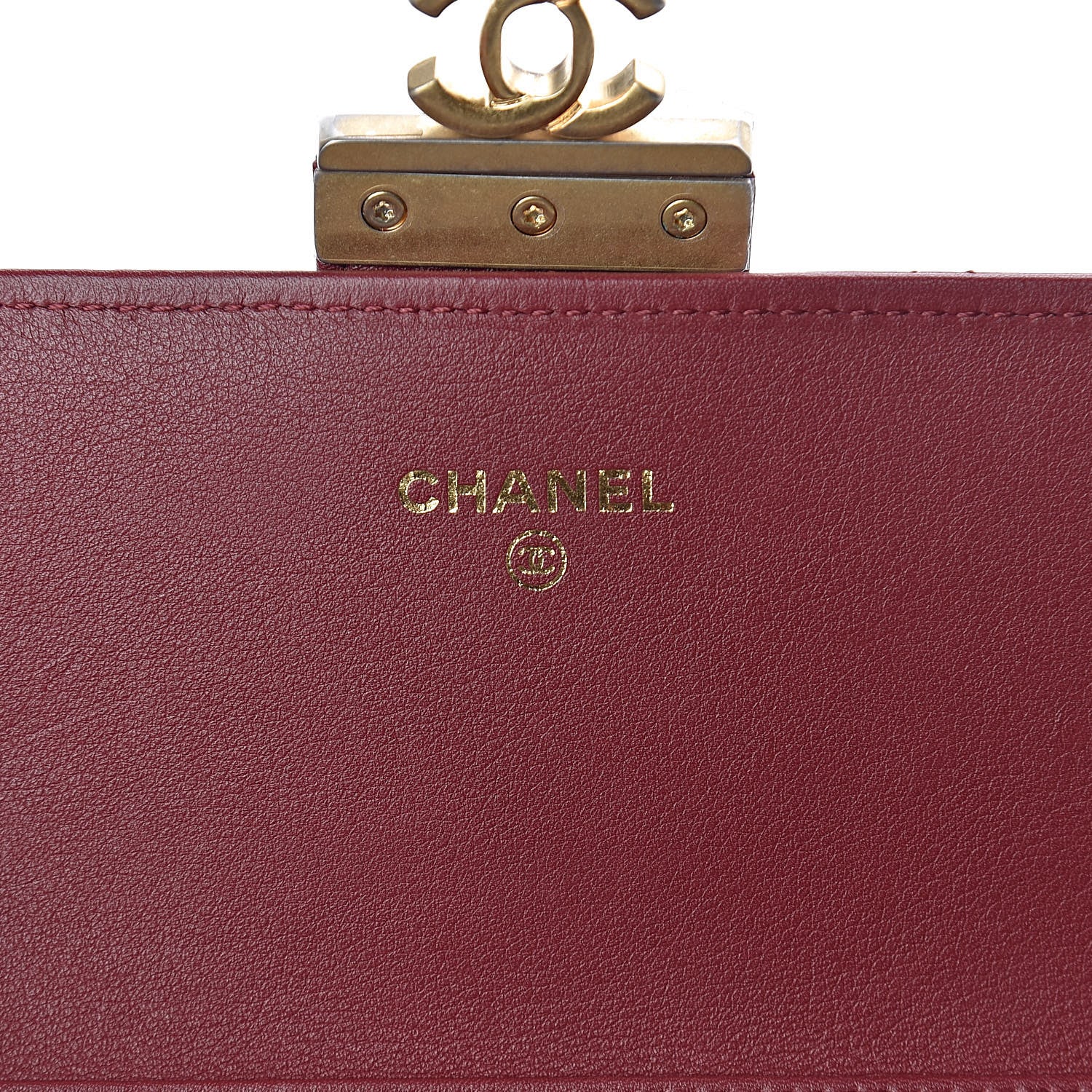 Chanel Lambskin Chevron Quilted CC Wallet On Chain WOC Red 6 of 12