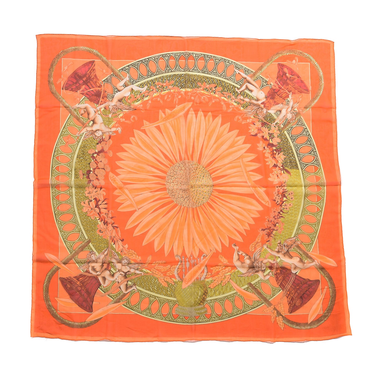 Silk Mousseline Amours Scarf 90