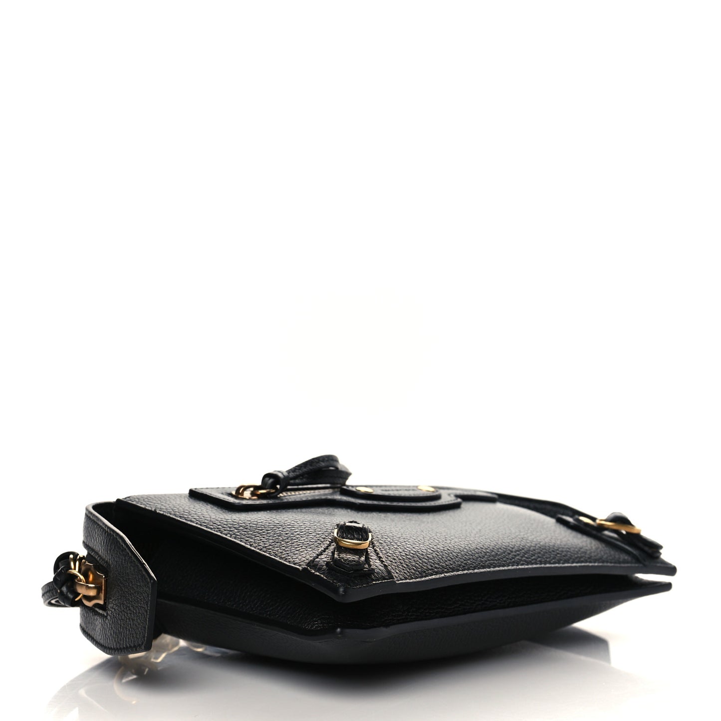 Grained Calfskin Neo Classic Gold Hardware Multipouch Black