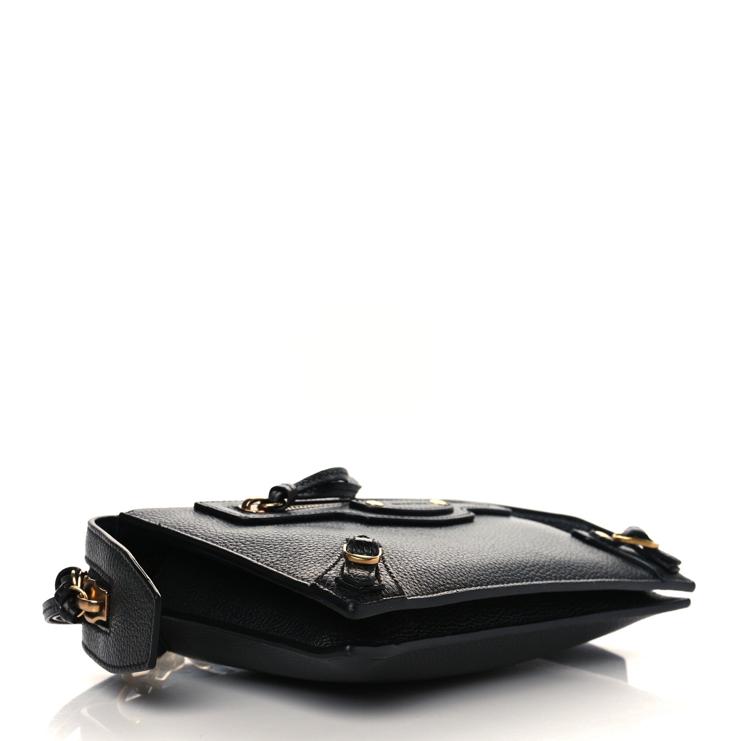 Balenciaga Grained Calfskin Neo Classic Gold Hardware Multipouch Black 4 of 6