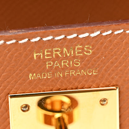Hermes Epsom Kelly Sellier 32 Gold 6 of 11