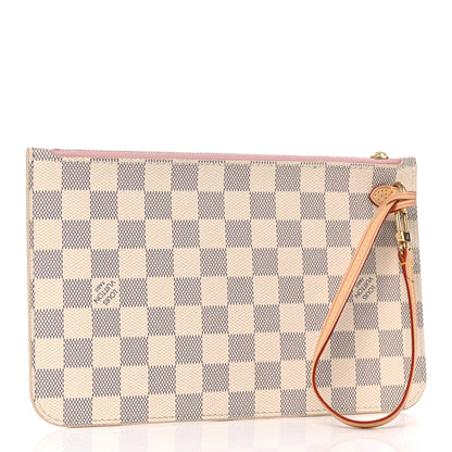 Louis Vuitton Damier Azur Neverfull MM GM Pochette Rose Ballerine 3 of 6