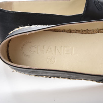 Chanel Lambskin CC Espadrilles 35 Black 8 of 10