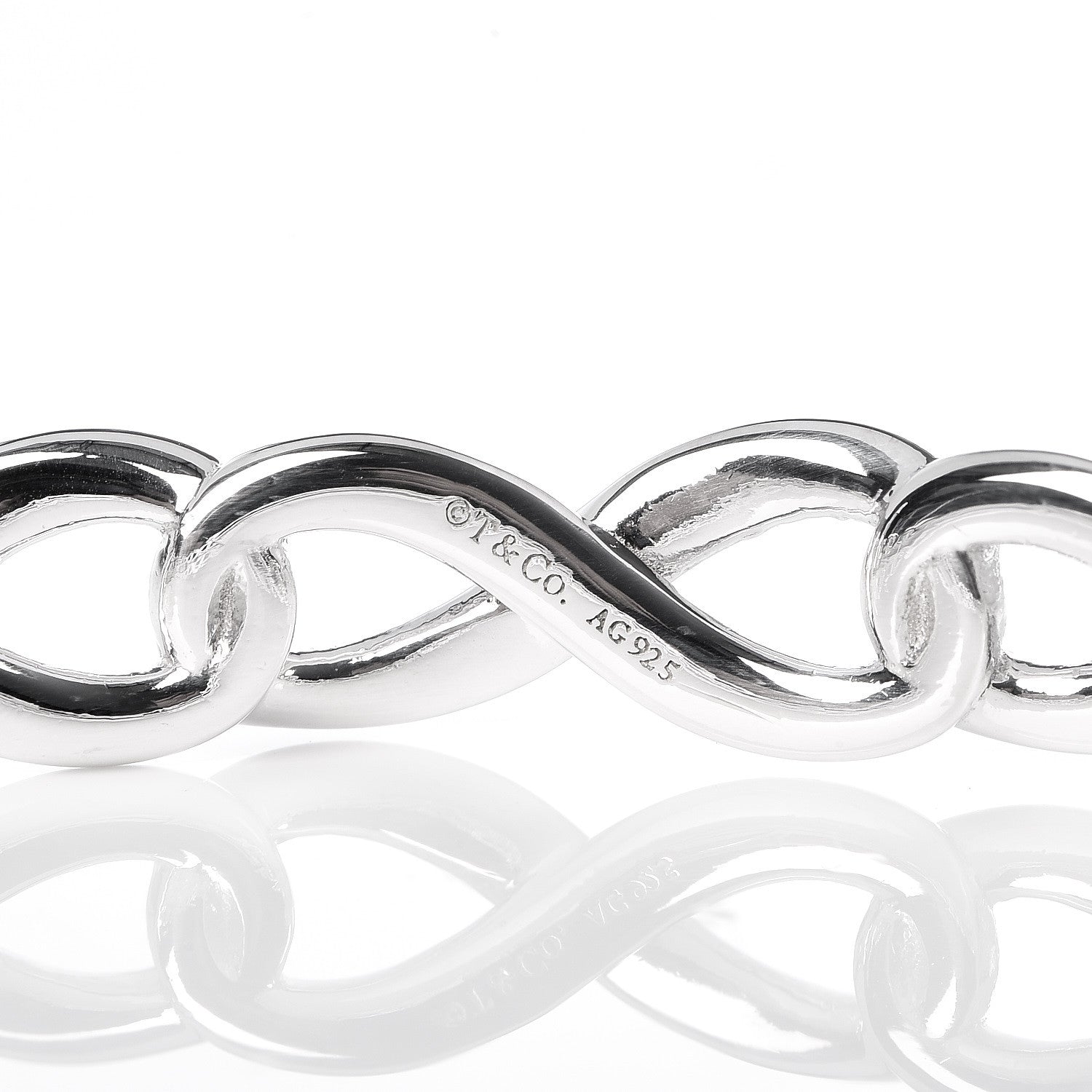 Tiffany Sterling Silver Infinity Bangle Bracelet 4 of 4