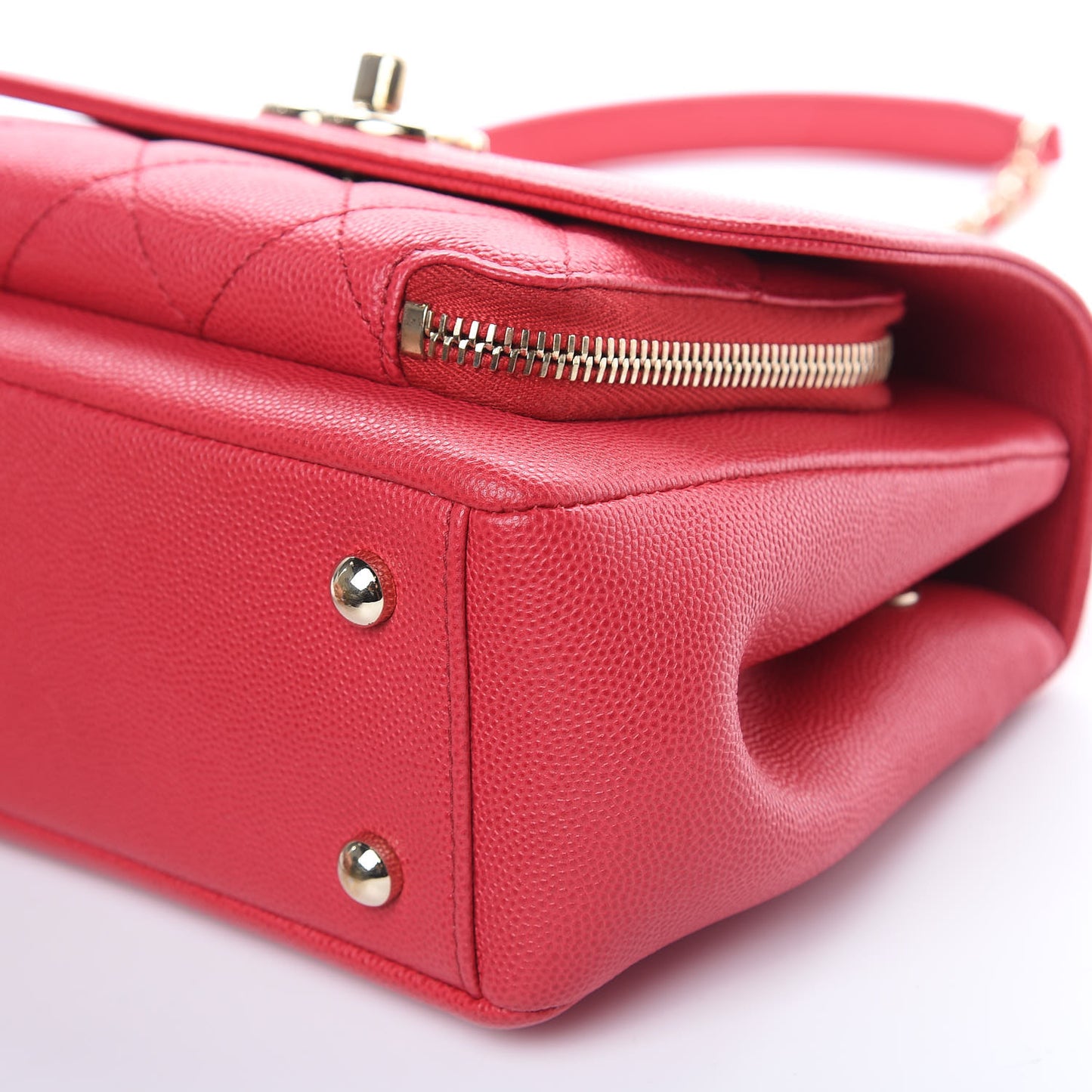 Caviar Quilted Small Business Affinity Flap Red
