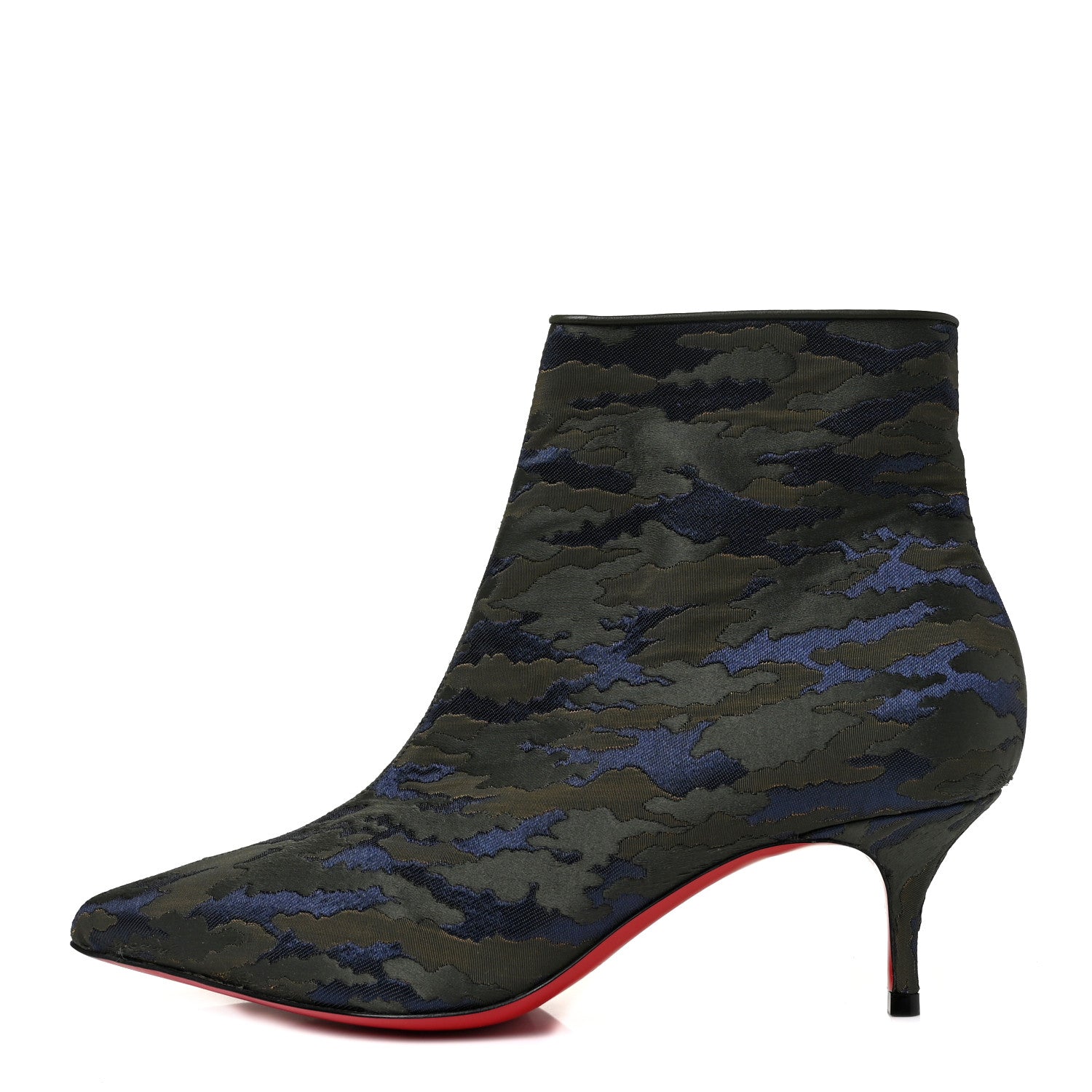 Christian Louboutin Jacquard Camoloubi So Kate Booty 55 Ankle Boots 37.5 Vosges 1 of 7