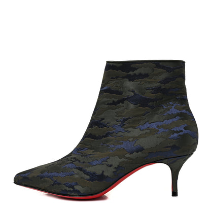 Christian Louboutin Jacquard Camoloubi So Kate Booty 55 Ankle Boots 37.5 Vosges 1 of 7