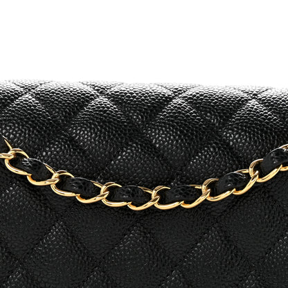 Chanel Caviar Quilted Medium Double Flap Black 8 of 13