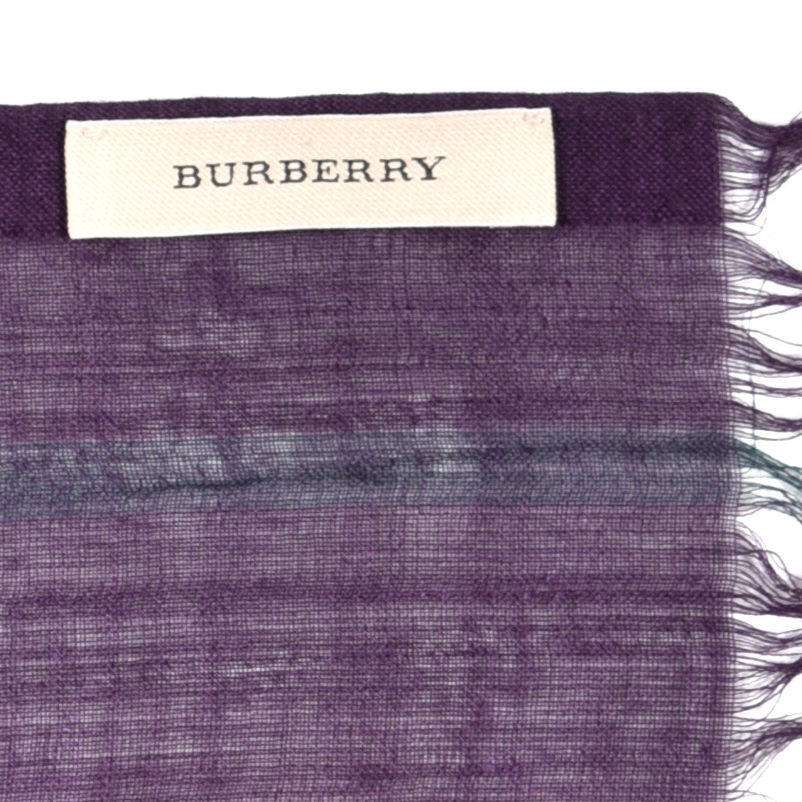 Burberry Silk Gauze Giant Check Scarf Purple 4 of 4