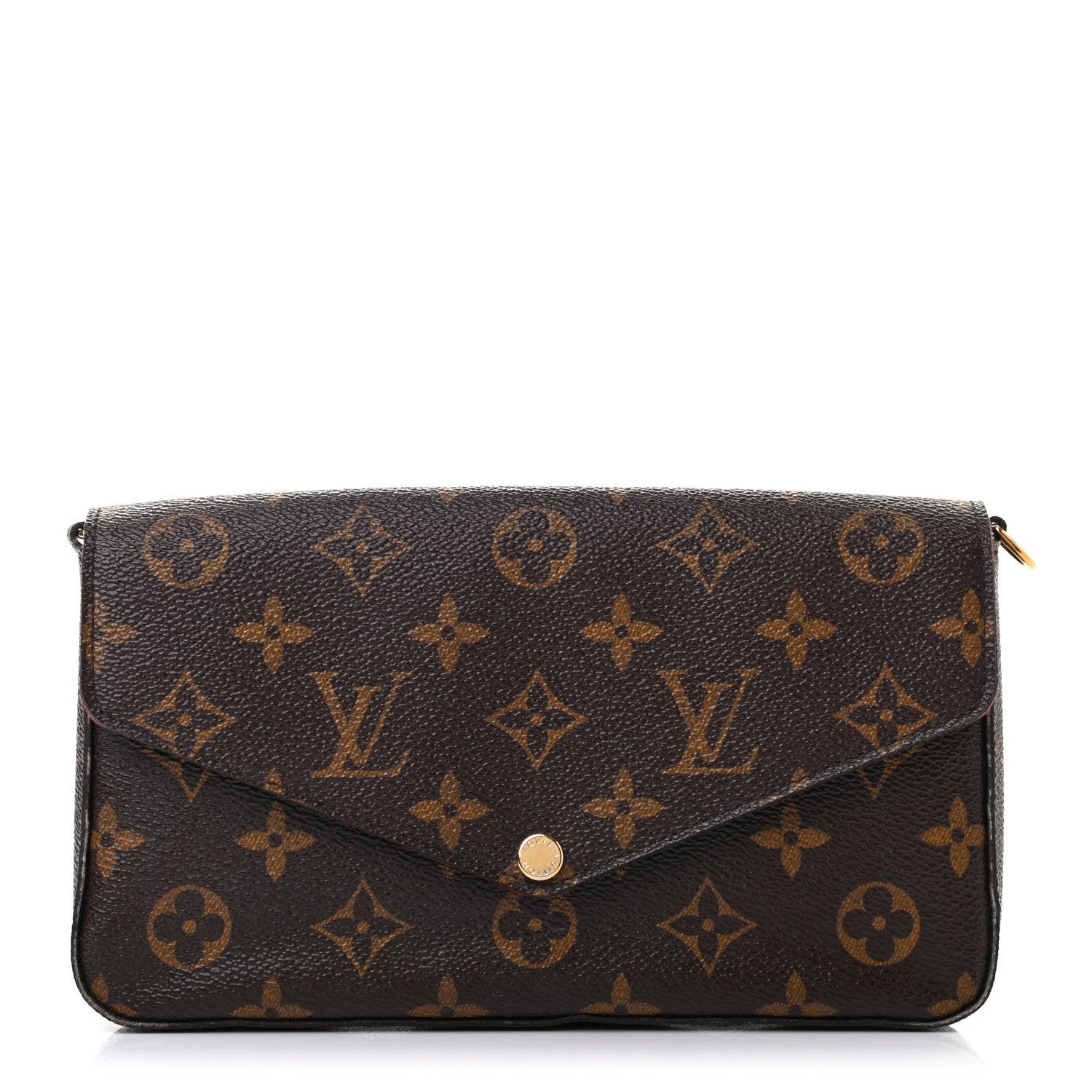 Louis Vuitton Monogram Pochette Felicie Chain Wallet Fuchsia 1 of 8