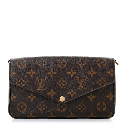 Louis Vuitton Monogram Pochette Felicie Chain Wallet Fuchsia 1 of 8