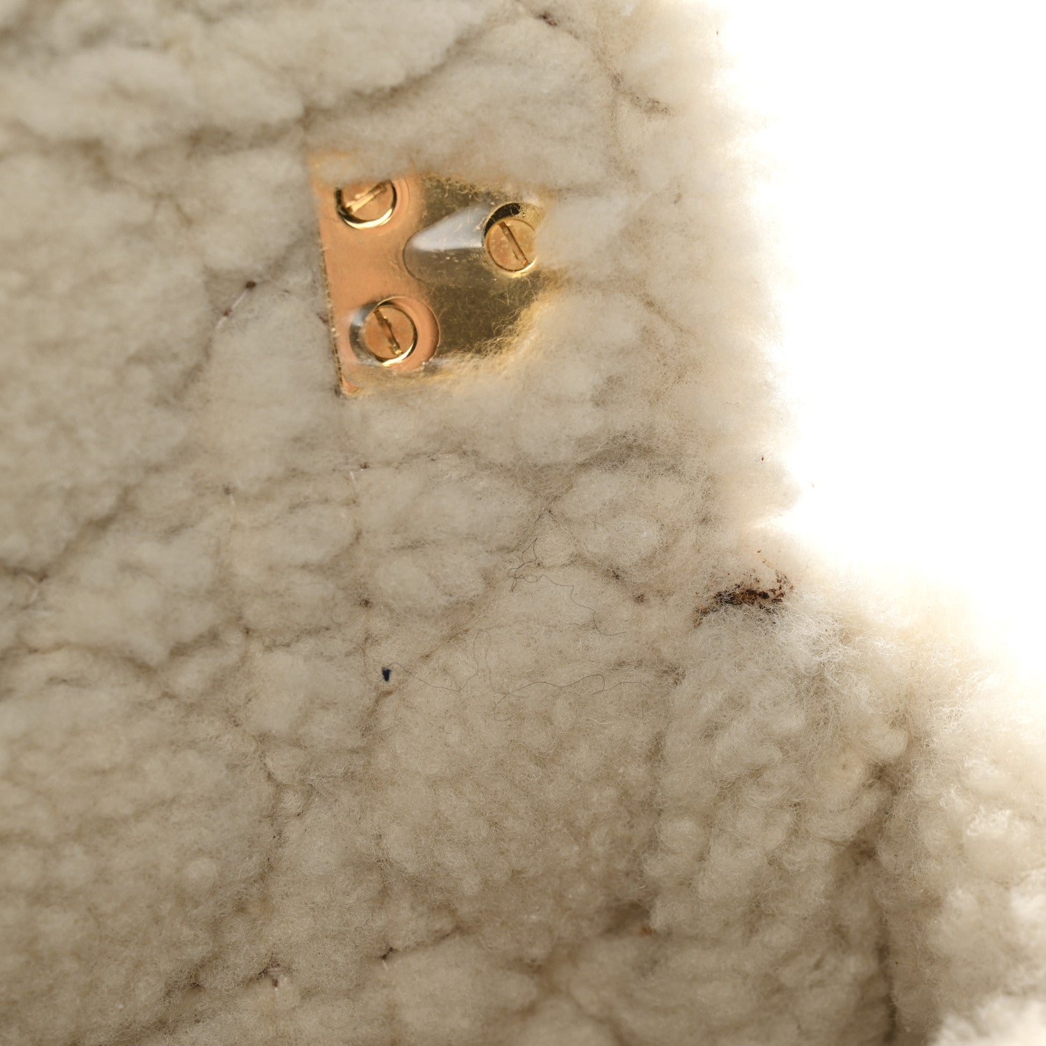 Christian Dior Shearling Cannage Large Caro Bag Camel 10 of 10