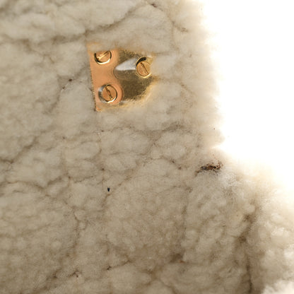 Christian Dior Shearling Cannage Large Caro Bag Camel 10 of 10