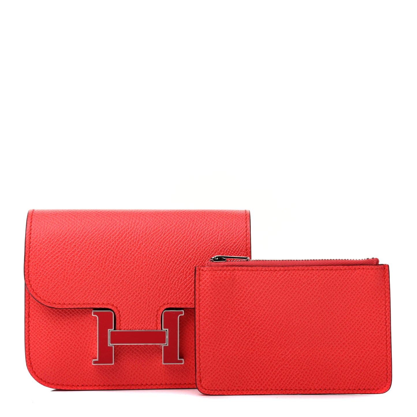 Epsom Enamel Constance Slim Wallet Rouge de Coeur Rubis