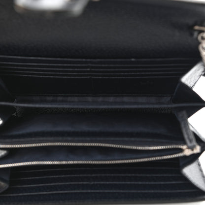 Gucci GG Supreme Monogram Textured Dollar Calfskin Mini Dionysus Chain Wallet Beige Blue 4 of 8