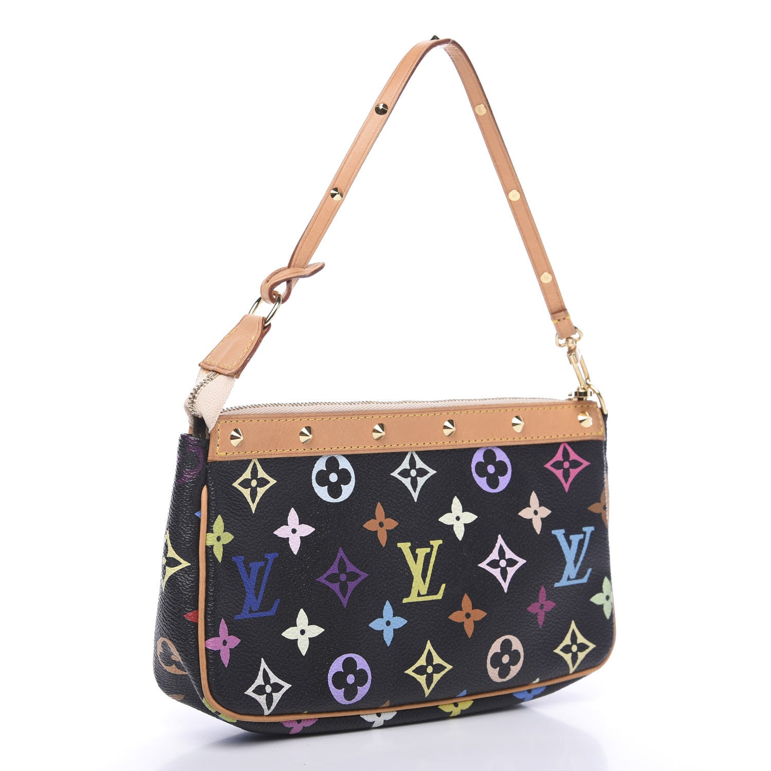 Louis Vuitton Monogram Multicolor Pochette Accessories Black 2 of 12