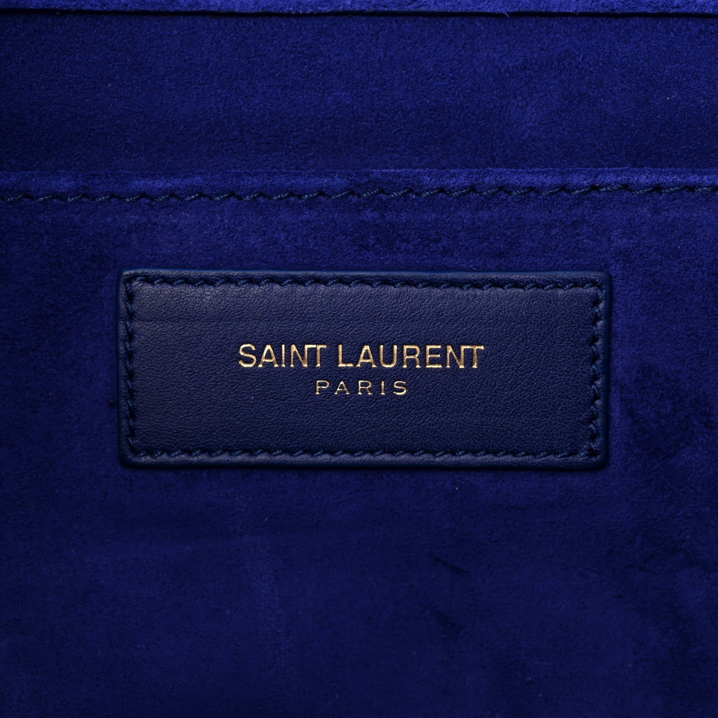 Calfskin Classic Y Ligne Clutch Royal Blue