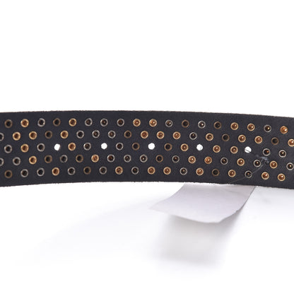 Gucci Calfskin Studded Feline Belt 100 40 Black 6 of 10