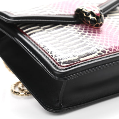 Bulgari Calfskin Elaphe Serpenti Forever Crossbody Bag Ruby Wine Black Multicolor 7 of 8