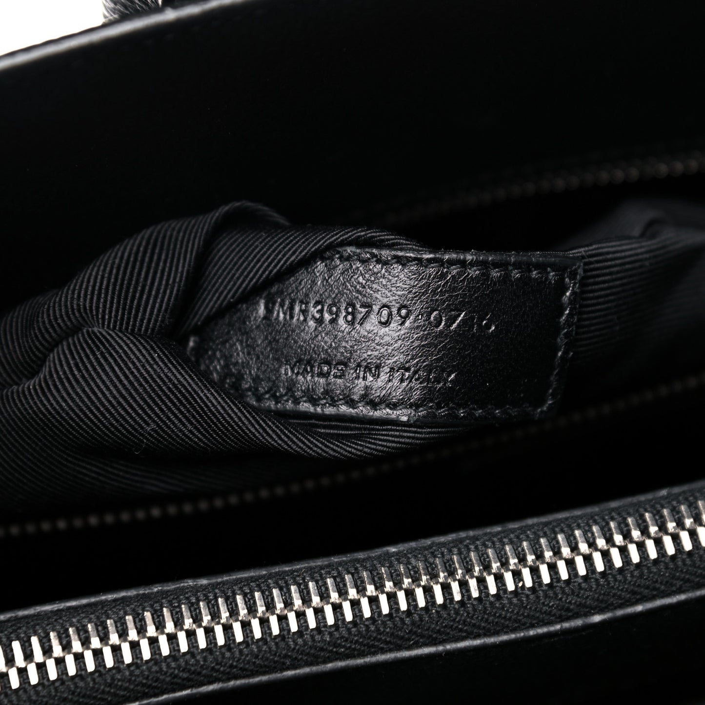 Grained Calfskin Small Sac De Jour Black