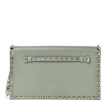 Valentino Garavani Nappa Rockstud Wristlet Clutch Green Tea Sorbet 1 of 13