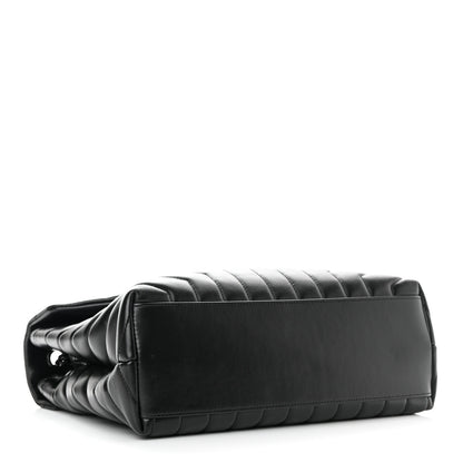 Saint Laurent Calfskin Y Quilted Monogram Monochrome Medium Loulou Chain Satchel Black 4 of 10