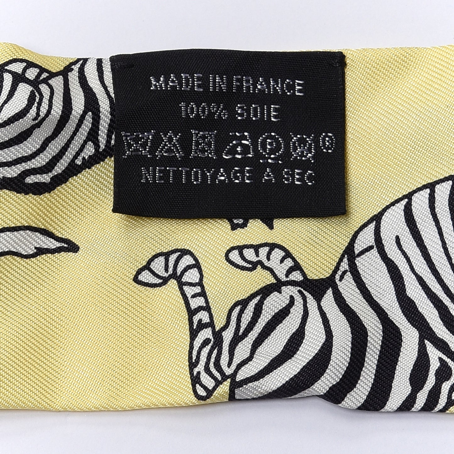 Silk Les Zebres Twilly Jaune Soufre Black