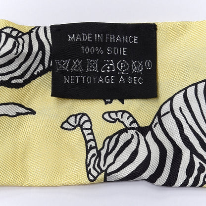 Hermes Silk Les Zebres Twilly Jaune Soufre Black 4 of 4