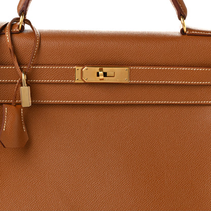 Hermes Courchevel Kelly Retourne 32 Gold 8 of 12
