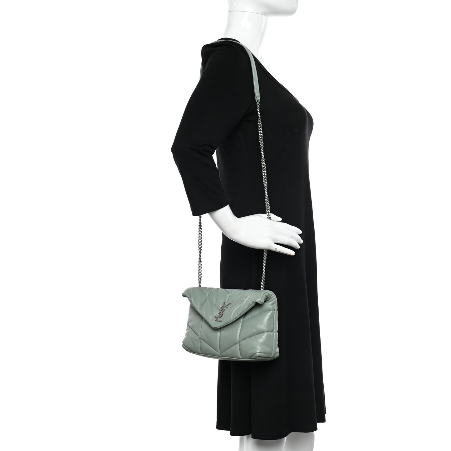 Lambskin Quilted Toy Loulou Puffer Monogram Chain Satchel Mint