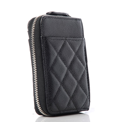 Chanel Caviar Quilted Zip Card Holder Black 3 of 8