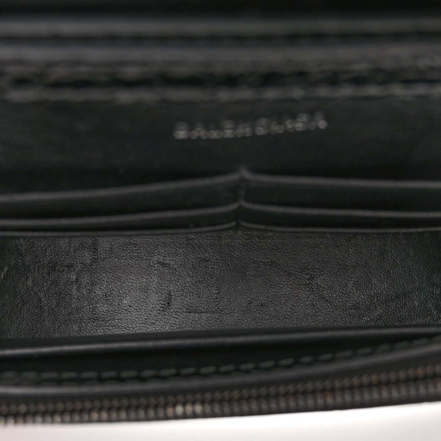 Balenciaga Shiny Calfskin Monochrome Crocodile Embossed Hourglass Chain Bag Black 5 of 9