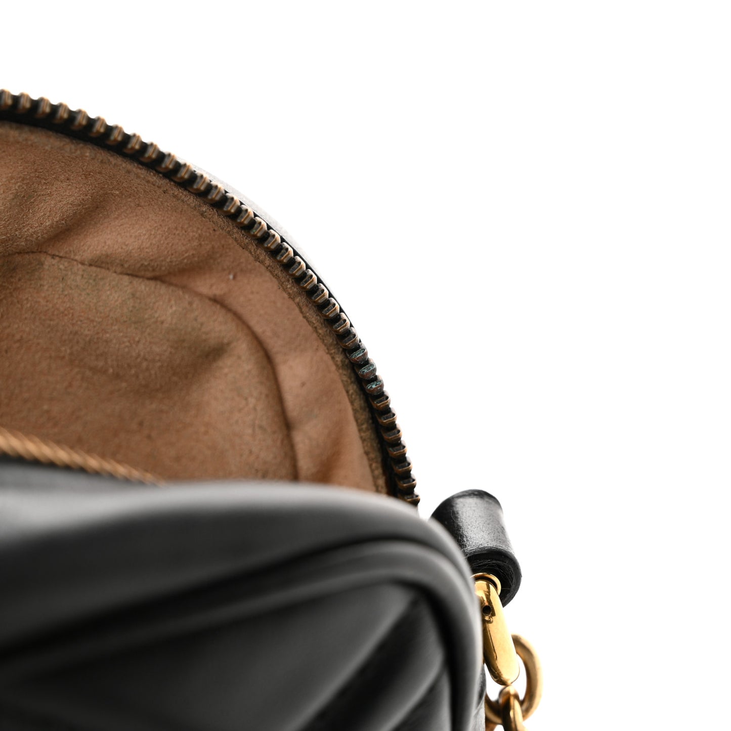 Calfskin Matelasse Mini GG Marmont Chain Shoulder Bag Black