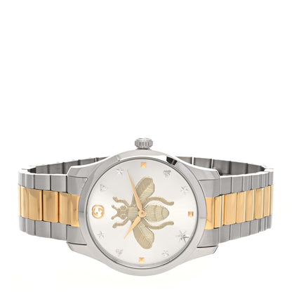 Gucci Stainless Steel 38mm G-Timeless Two Tone Bee Quartz Watch 2 of 5