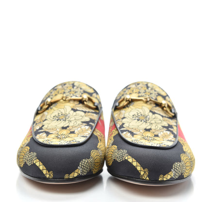 Gucci Twill Flora Womens Princetown Slippers 40 Red Black 2 of 9