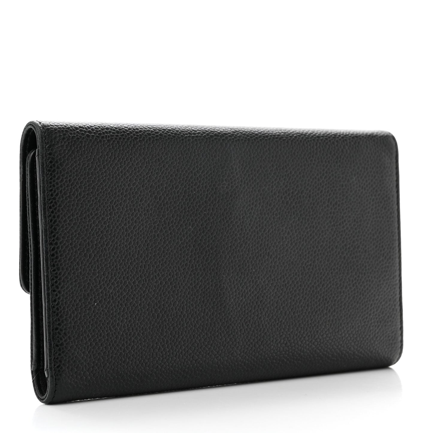 Caviar Timeless CC Large Gusset Flap Wallet Black