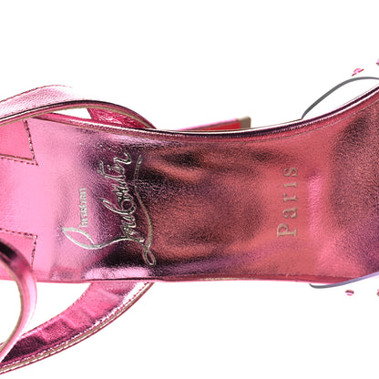 Christian Louboutin PVC Patent Psychic Spikaqueen 100 Pumps 38 Pink 7 of 8