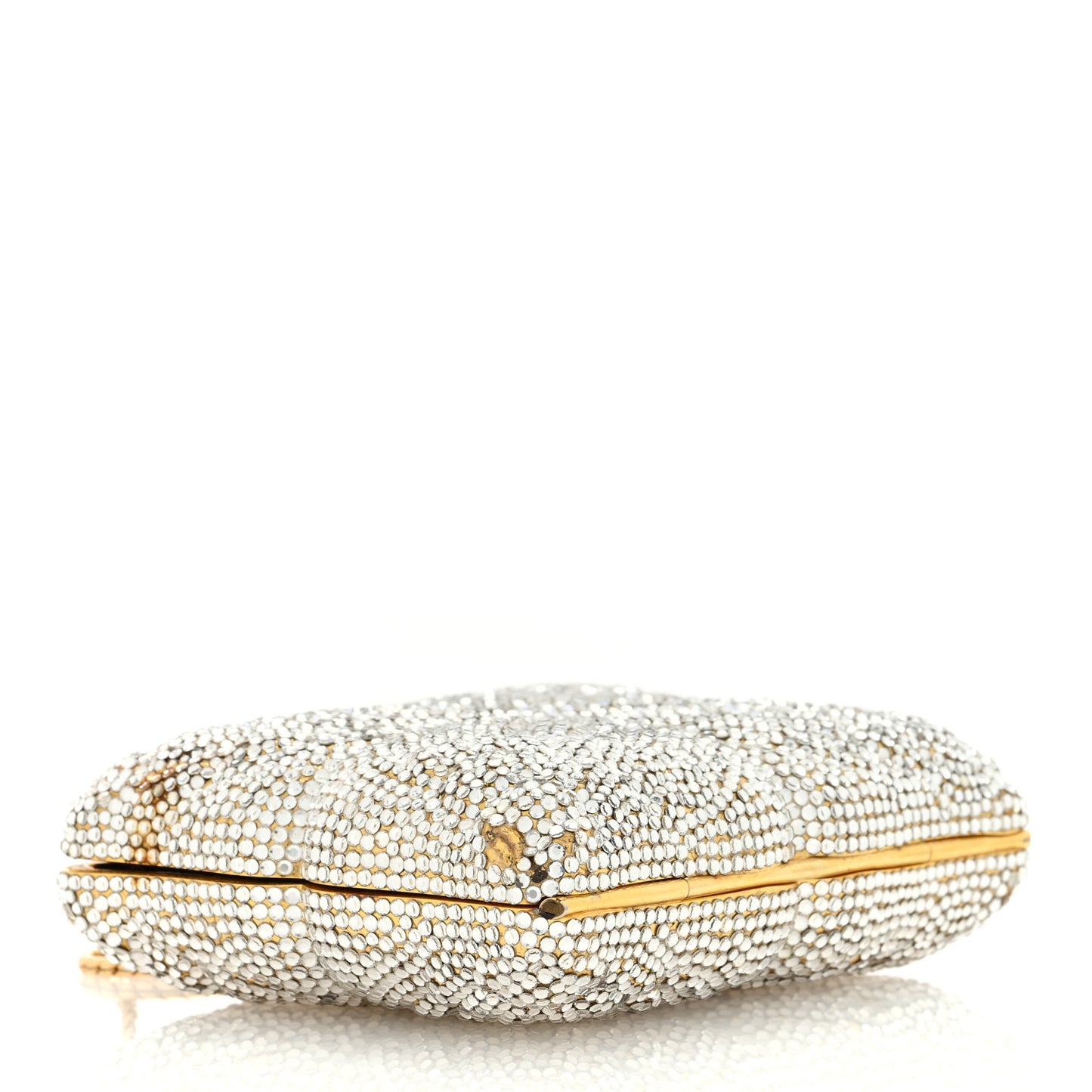 Swarovski Crystal Minaudiere Clutch Gold Silver