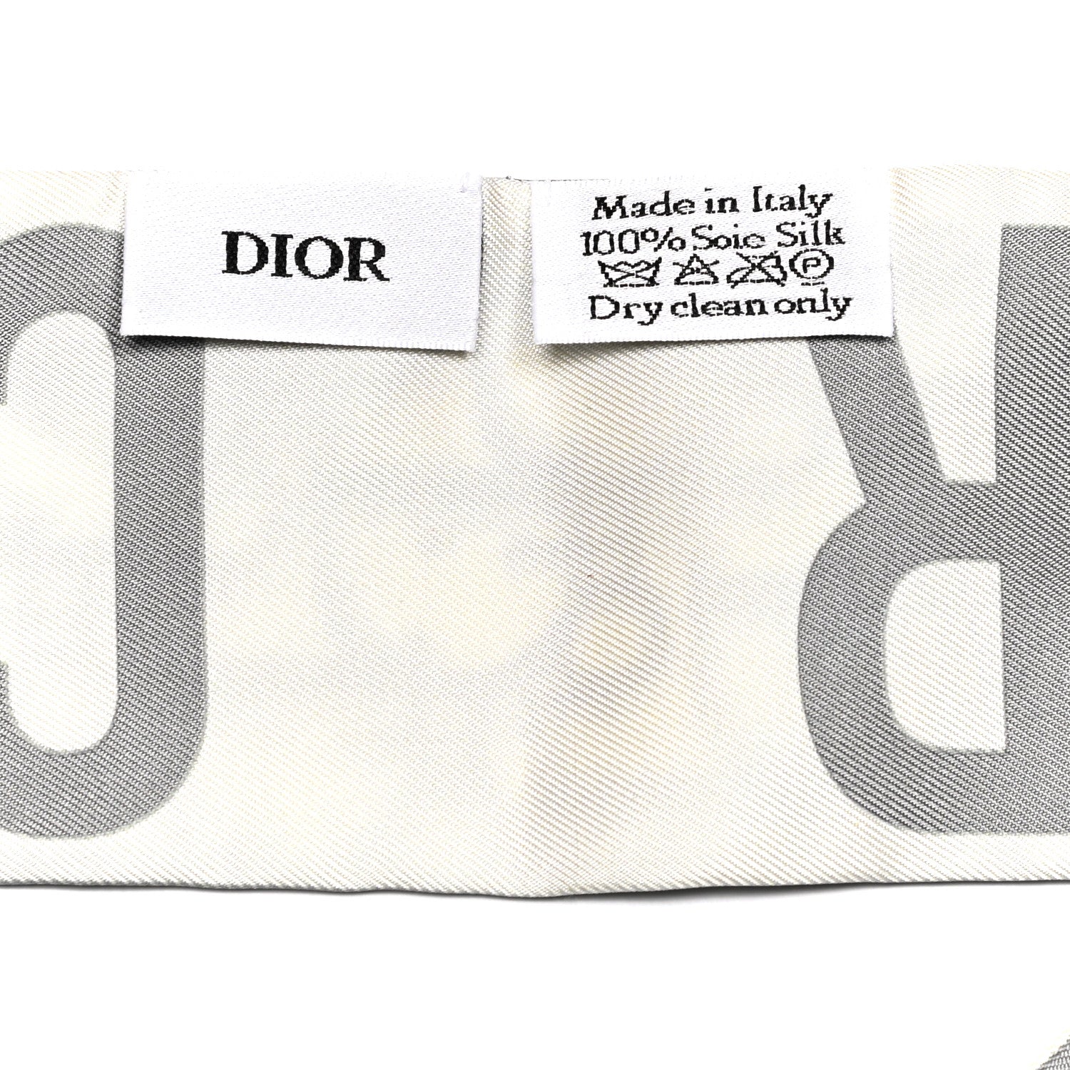 Christian Dior Silk Oblique Mitzah Scarf Grey 3 of 3