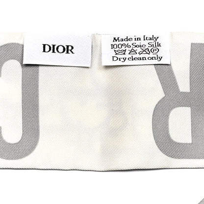 Christian Dior Silk Oblique Mitzah Scarf Grey 3 of 3