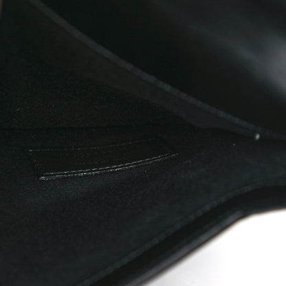 Saint Laurent Smooth Shiny Calfskin Monogram Uptown Pouch Black 8 of 16