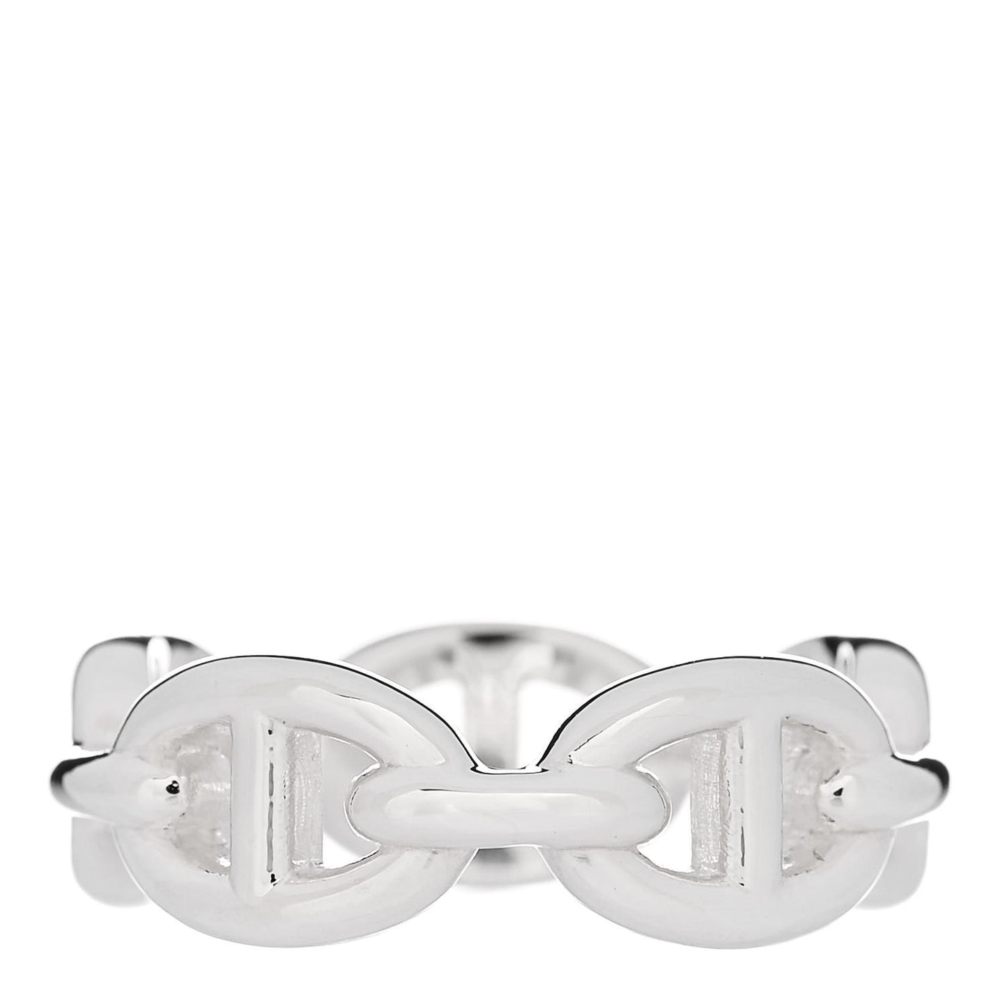 Sterling Silver PM Chaine d'Ancre Enchainee Band Ring 54 7
