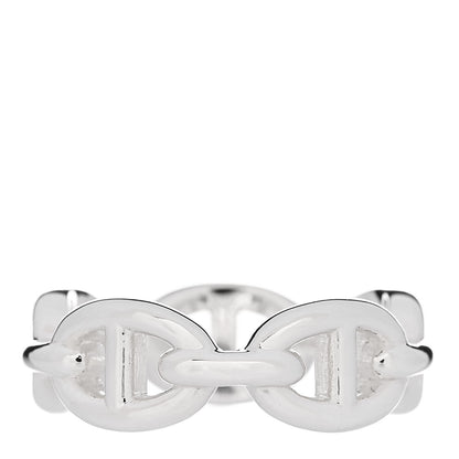 Hermes Sterling Silver PM Chaine d'Ancre Enchainee Band Ring 54 7 3 of 9