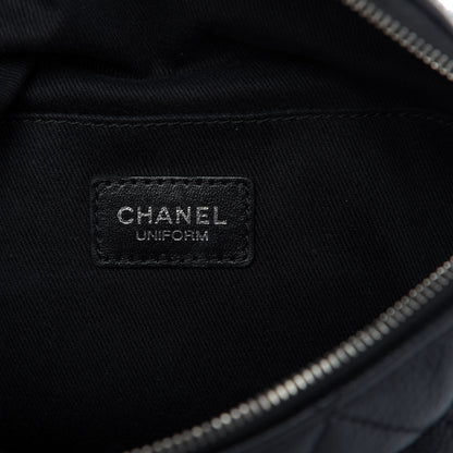 Chanel Grained Calfskin Quilted Waist Belt Bag Black 8 of 10