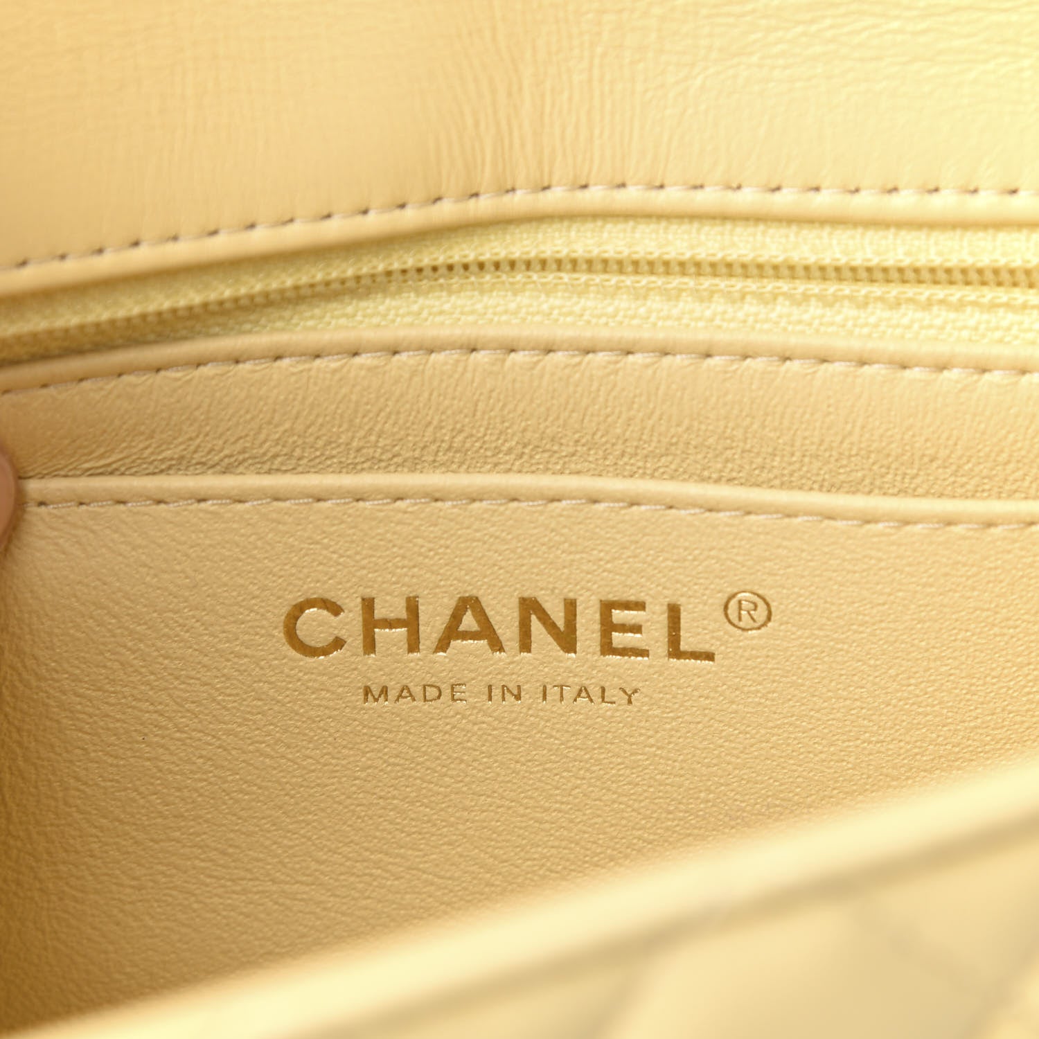 Chanel Lambskin Quilted Mini Rectangular Flap Light Yellow 6 of 11