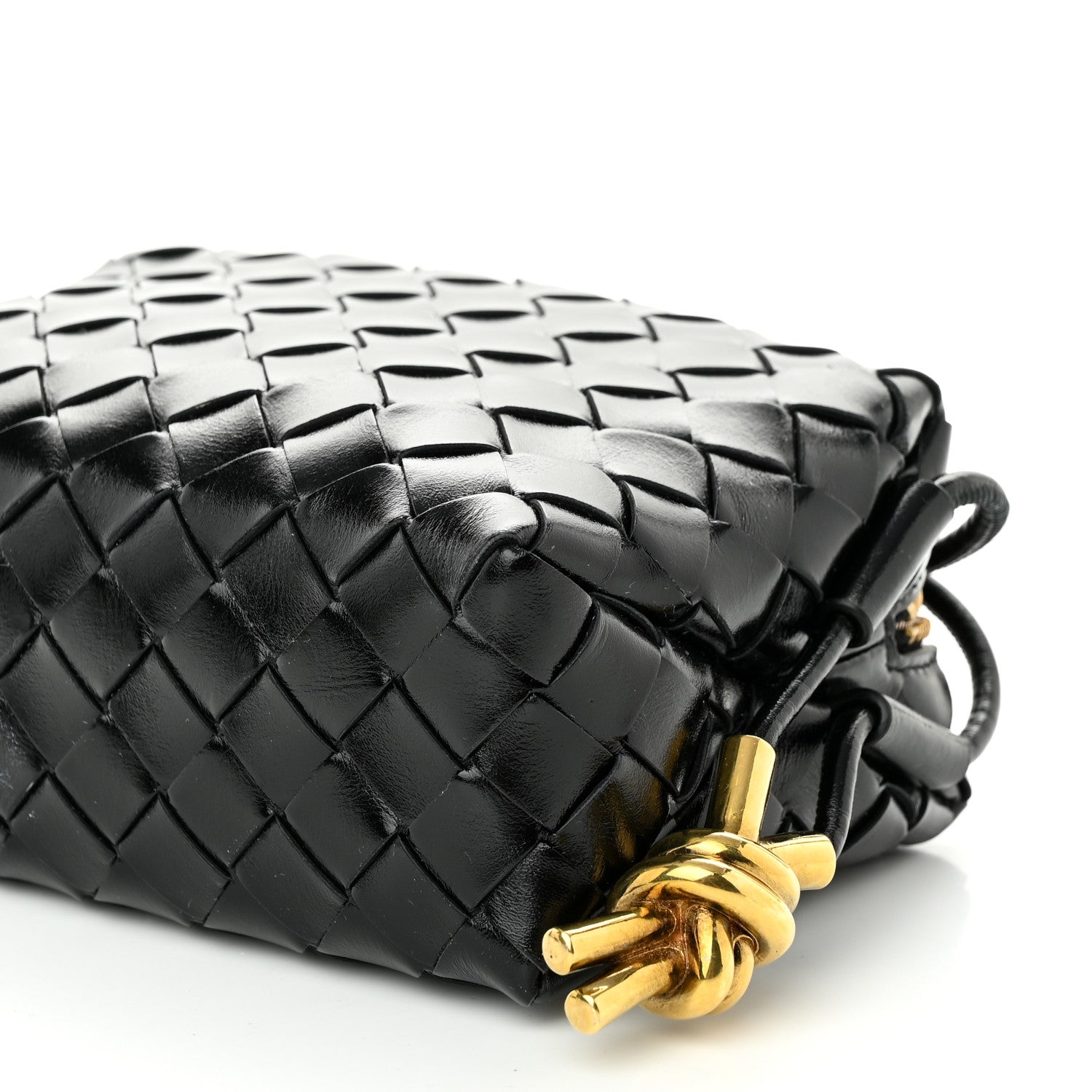 Bottega Veneta Nappa Intrecciato Metallic Knot Mini Loop Camera Bag Black 8 of 8